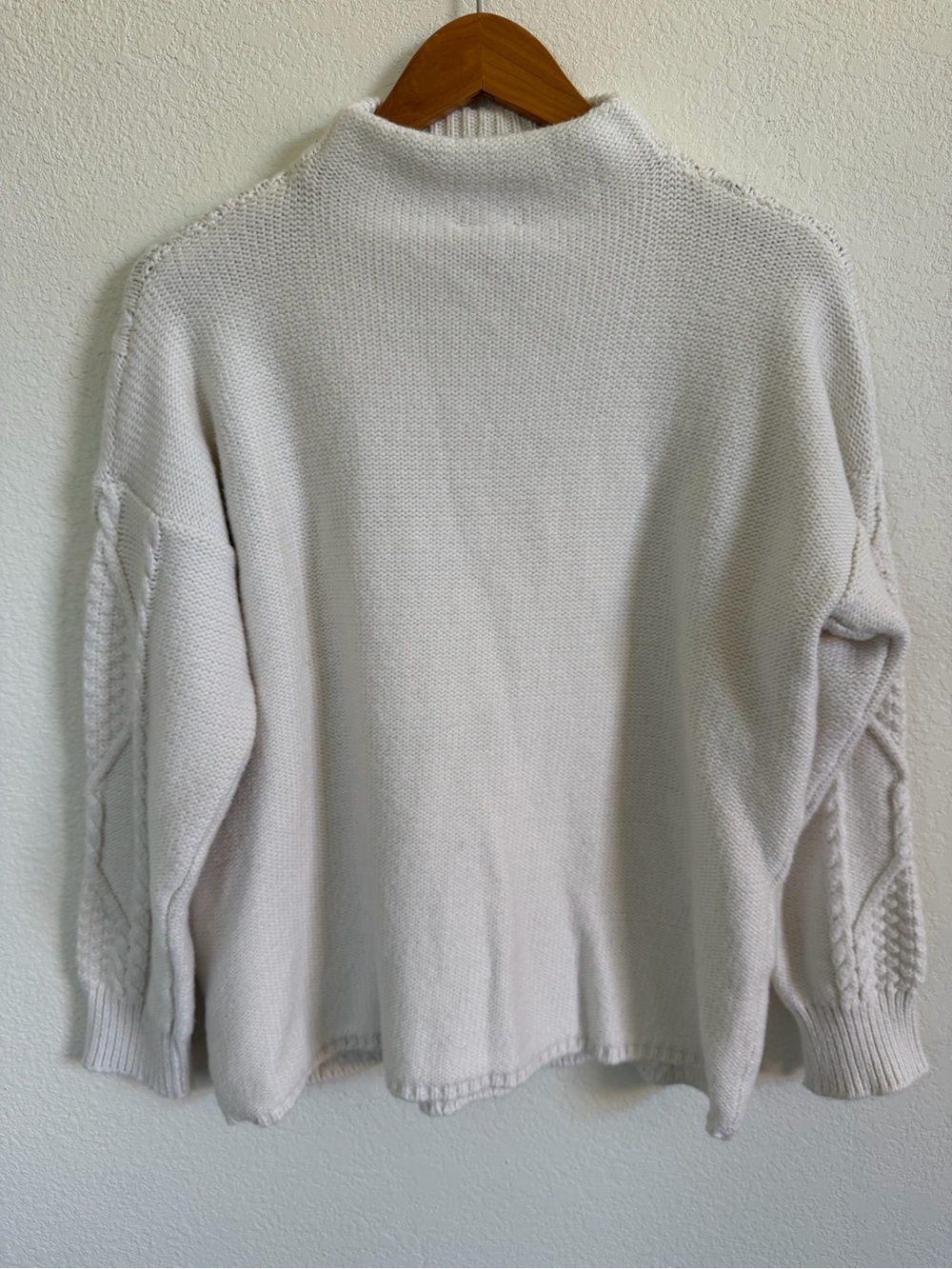 St. John's Bay Cream Cable Knit Pullover - Picture 3 of 4